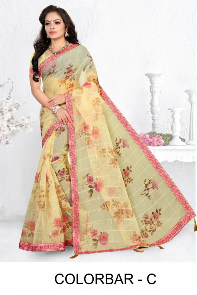 Ronisha Colorbar Latest Fancy Ethnic Wear Festive Wear Stylish Designer Organza Silk Saree Collection